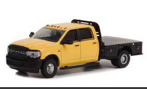 Diecast model cars Dodge RAM pickup Dodge 500 Tradesman Dually Flatbed yellow 2020 1/64 Greenlight