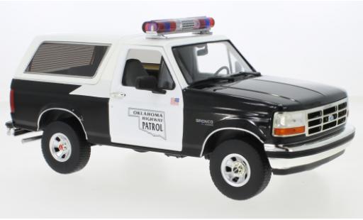 Diecast model cars Ford Bronco Police Oklahoma Highway Patrol 1996 1/18 Greenlight