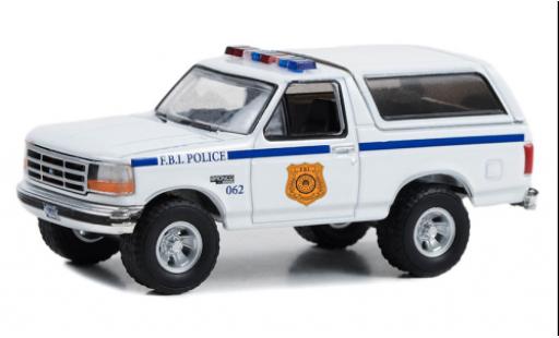 Diecast model cars Ford Bronco Police XL FBI 1996 1/64 Greenlight