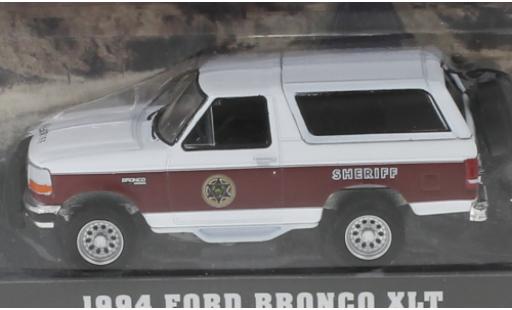 Diecast model cars Ford Bronco XLT Absaroka County Sheriff 1994 1/64 Greenlight