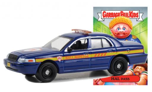 Diecast model cars Ford Crown Police Interceptor Victoria blue 2008 1/64 Greenlight