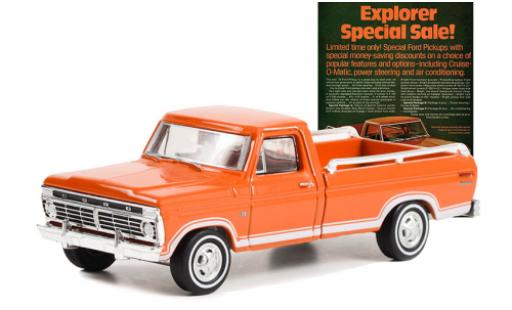 Diecast model cars Ford F-100 Explorer 00 orange 1973 1/64 Greenlight