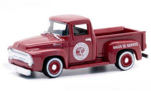 Diecast model cars Ford F-100 Pickup 00 Indian Motorcycle 1954 1/64 Greenlight