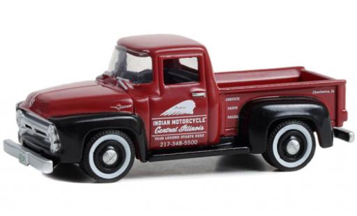 Diecast model cars Ford F-100 Pickup 00 Indian Motorcycle 1956 1/64 Greenlight