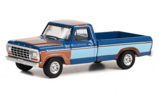 Diecast model cars Ford F-250 Pickup blue/blue Yellowstone 1978 1/64 Greenlight