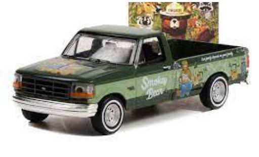 Diecast model cars Ford F-250 Pickup vert /la chaux Smokey Bear 1995 1/64 Greenlight
