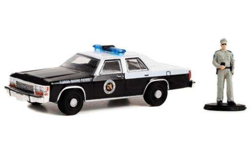 Diecast model cars Ford LTD Berline Florida Marine Patrol 1990 1/64 Greenlight