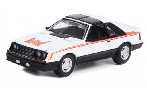 Diecast model cars Ford Mustang Cobra white/Dekor 1981 1/64 Greenlight