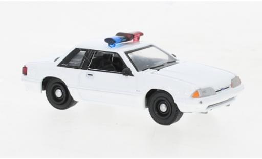 Diecast model cars Ford Mustang SSP white Police (USA) 1987 1/64 Greenlight