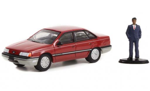 Diecast model cars Ford Taurus Berline red 1989 1/64 Greenlight