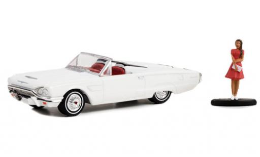 Diecast model cars Ford Thunderbird Flair Bird Convertible white 1965 1/64 Greenlight