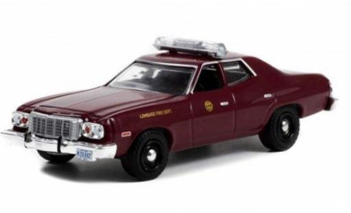 Diecast model cars Ford Torino Berlina Lombard Fire Department 1976 1/64 Greenlight