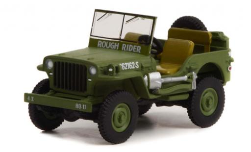 Diecast model cars Jeep Willys Militaire MB matt olive US Army 1942 1/64 Greenlight