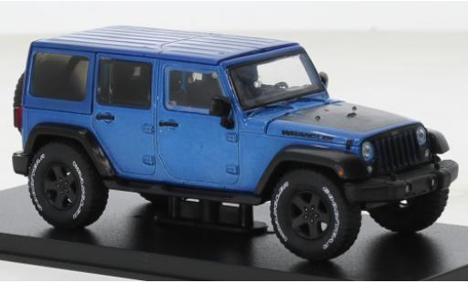 Diecast model cars Jeep Wrangler Limited Unlimited Black Bear Edition metallise blue 2016 1/43 Greenlight
