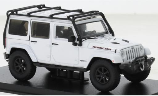 Diecast model cars Jeep Wrangler Rubicon Unlimited X white 2014 1/43 Greenlight