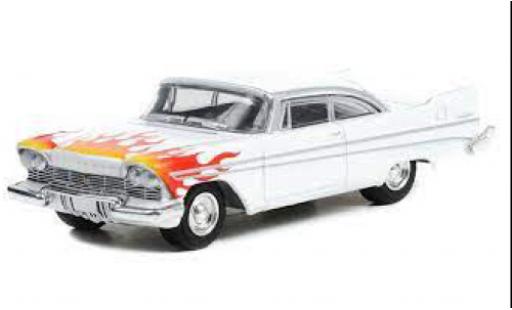 Diecast model cars Plymouth Belvedere 1957 white/Dekor 1/64 Greenlight