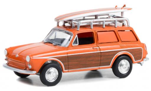 Diecast model cars Volkswagen 1600 Variant orange/D&Atilde;&copy;corer 1963 1/64 Greenlight