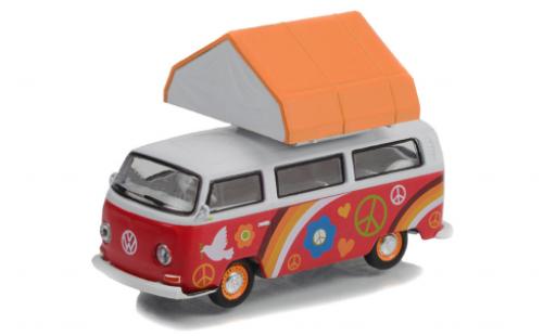 Diecast model cars Volkswagen T2 A bus white/red 1968 1/64 Greenlight