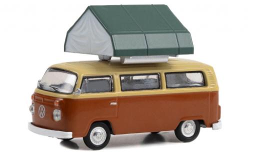 Diecast model cars Volkswagen T2 B bus brun/beige 1978 1/64 Greenlight