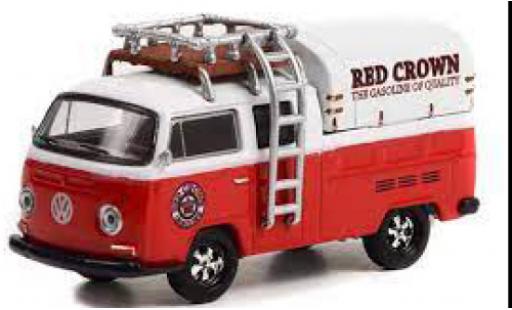 Diecast model cars Volkswagen T2 A Doppelkabine Red Crown Gasoline 1969 1/64 Greenlight
