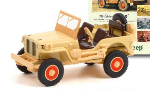 Diecast model cars Jeep Willys Militaire MB beige 1945 1/64 Greenlight