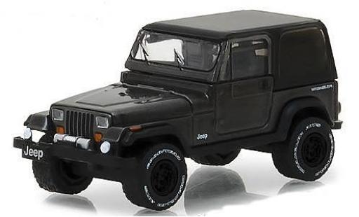 Diecast model cars Jeep Wrangler Base metallic grey 1990 1/64 Greenlight