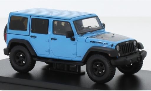 Diecast model cars Jeep Wrangler Limited Unlimited Big Bear blue/Dekor 2017 1/43 Greenlight