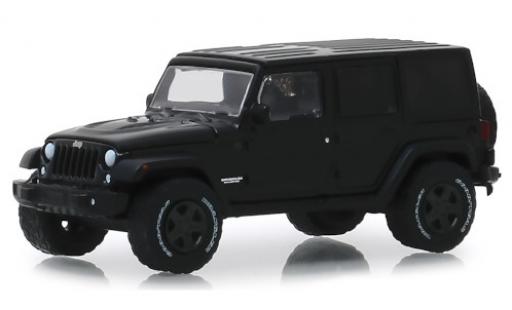 Diecast model cars Jeep Wrangler Limited Unlimited matt-black 2017 1/64 Greenlight