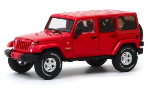 Diecast model cars Jeep Wrangler Sahara Unlimited red 2017 1/43 Greenlight