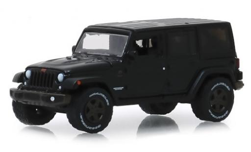 Diecast model cars Jeep Wrangler Limited Unlimited black 2016 1/64 Greenlight