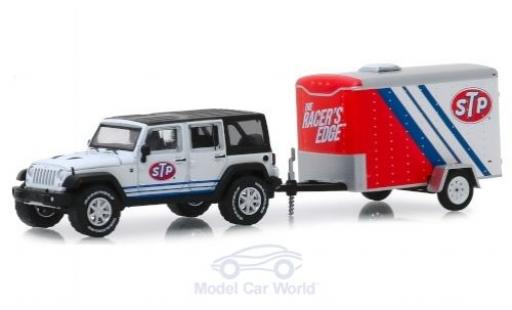 Diecast model cars Jeep Wrangler Limited Unlimited STP 2015 with Transportanh&Atilde;&curren;nger 1/64 Greenlight