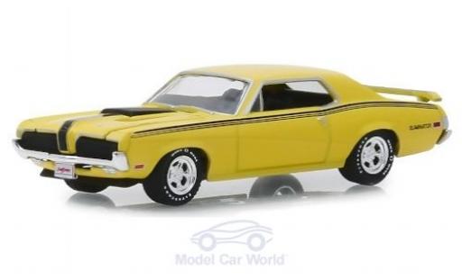 Diecast model cars Mercury Cougar Eliminator 428 CJ yellow/Dekor 1970 1/64 Greenlight