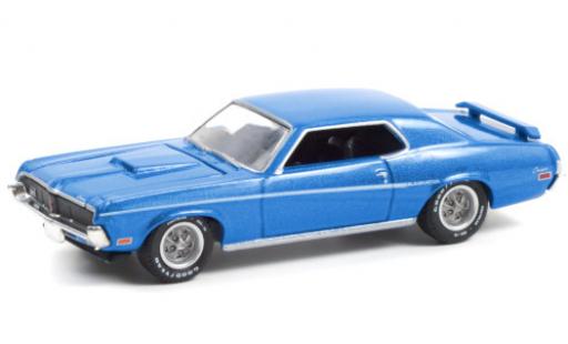 Diecast model cars Mercury Cougar Eliminator metallic blue/Dekor 1969 1/64 Greenlight