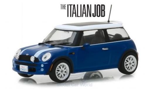 Diecast model cars Mini Cooper Base blue/white RHD The Italian Job 2003 1/43 Greenlight