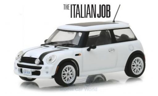 Diecast model cars Mini Cooper Base white/black RHD The Italian Job 2003 1/43 Greenlight
