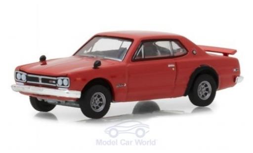 Diecast model cars Nissan Skyline 2000 GT-R red 1972 1/64 Greenlight