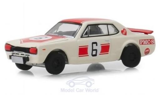 Diecast model cars Nissan Skyline 2000 GT-R white 1971 1/64 Greenlight