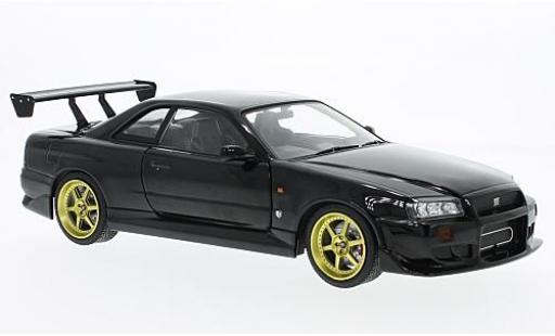 Diecast model cars Nissan Skyline R34 GT- black RHD 1999 1/18 Greenlight