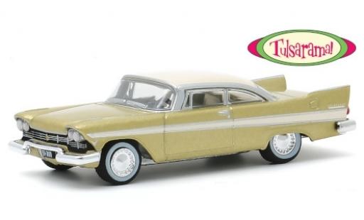 Diecast model cars Plymouth Belvedere 1957 metallic beige/beige Tulsarama 1/64 Greenlight