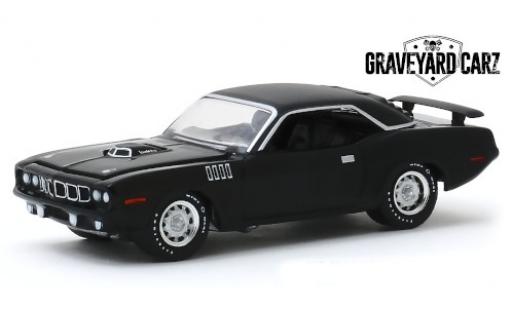 Diecast model cars Plymouth Cuda 1971 340 matt-black Graveyard Carz Gone in 60 Seconds 1/64 Greenlight