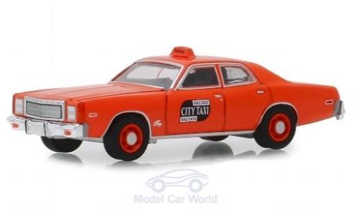 Diecast model cars Plymouth Fury Base Binghamton New York City Taxi 1977 1/64 Greenlight