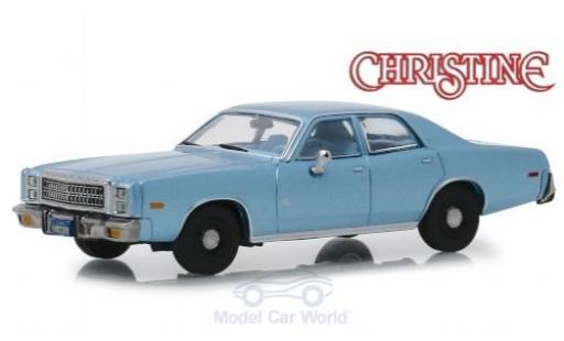 Diecast model cars Plymouth Fury Base metallic blue Christine 1977 1/43 Greenlight