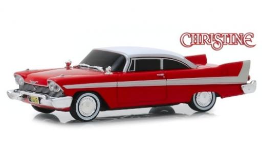 Diecast model cars Plymouth Fury Christine red/white 1958 Evil Version (get&Atilde;&para;nte Scheiben) 1/43 Greenlight