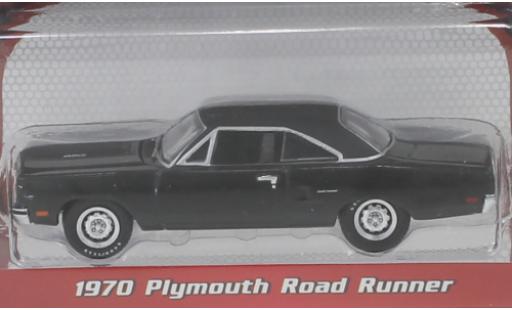 Diecast model cars Plymouth Road Runner 1970 black 1/64 Greenlight