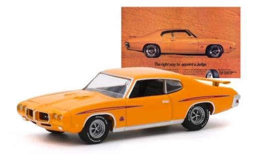 Diecast model cars Pontiac GTO The Judge orange/Dekor 1970 1/64 Greenlight