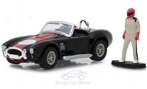 Diecast model cars Shelby Cobra 427 S/C black/red 1965 with Rennfahrer 1/64 Greenlight