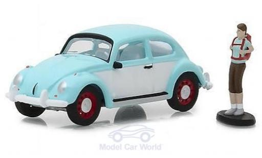 Diecast model cars Volkswagen Beetle Base blue/white with einer m&Atilde;&curren;nnlichen Figur 1/64 Greenlight
