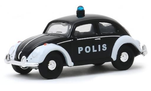 Diecast model cars Volkswagen Beetle Base (K&Atilde;&curren;fer) black/white Polis 1/64 Greenlight