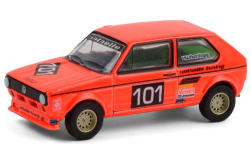 Diecast model cars Volkswagen Golf Base I Gr.2 No.101 Note Tuning Hockenheim 1975 1/64 Greenlight