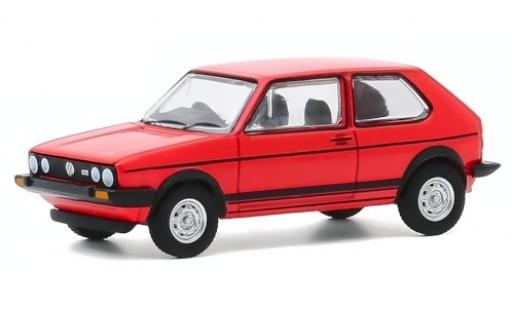 Diecast model cars Volkswagen Golf GTI I red RHD 1982 1/64 Greenlight